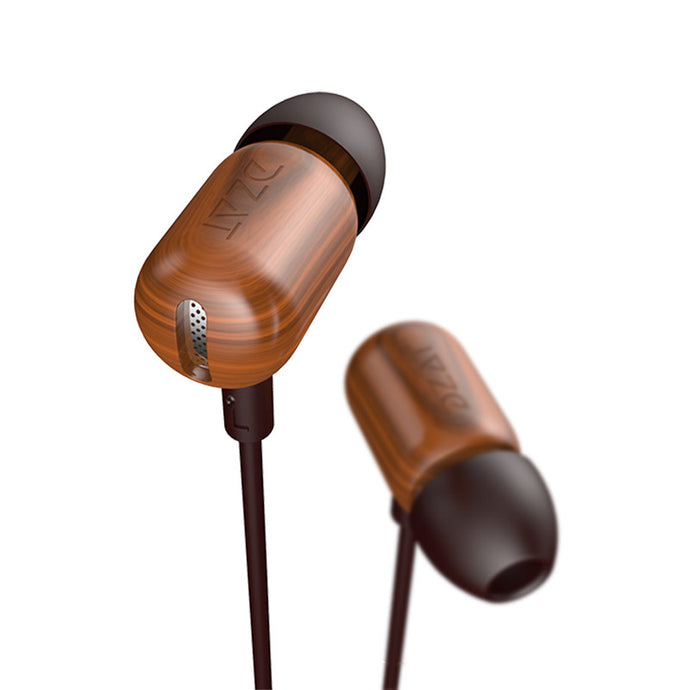 2016 New Original DZAT DF-10 3.5mm In Ear Earphone DIY Wooden DJ Headset Pure Wood Heavy Bass Music HIFI Earbuds