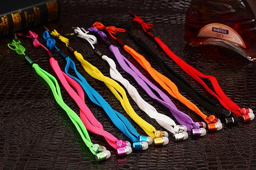 MOONBIFFY Metal Shoelace Earphone Heavy Bass Headset Noise Canceling Earbuds for Mobile Phone iPhone PC Hi-fidelity Soun