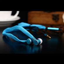 Briame Shoelaces Earphone Stereo Metal Bass Headphones Headset Music Earpieces with Microphone for iphone Xiaomi Sport Headphone