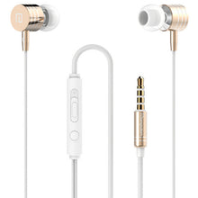 3.5mm metal earphones stereo bass in-ear earphone headphone headsets with mic vol +/- for iphone 5 5S 6 Samsung mp3 player