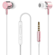 3.5mm metal earphones stereo bass in-ear earphone headphone headsets with mic vol +/- for iphone 5 5S 6 Samsung mp3 player