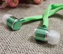 MOONBIFFY Shoelace Style Earphones 3.5mm In Ear Earbuds Stereo Super Bass Metal Headset Handfree With Mic
