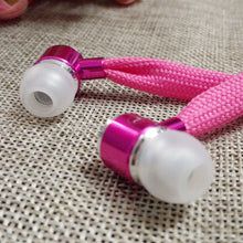 MOONBIFFY Shoelace Style Earphones 3.5mm In Ear Earbuds Stereo Super Bass Metal Headset Handfree With Mic