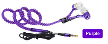 Metal Zipper Stereo Bass In-Ear 3.5mm Wired Earphone With Microphone For Mobile Phone MP3 4 EP-988