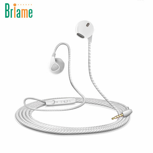 Briame Sport Headphone With Microphone 3.5mm Super Bass Stereo Earphone For iPhone 6 6S 5 5S Music Headphones Running Headset