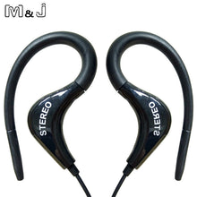 M&J Wholesale 3.5mm sport Earphones Headphone Headset with Mic For iPhone Samsung Xiaomi MP3, High quality Bass For Running