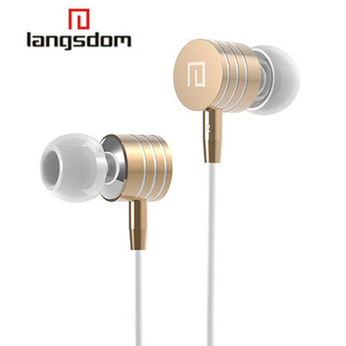 3.5mm metal earphones stereo bass in-ear earphone headphone headsets with mic vol +/- for iphone 5 5S 6 Samsung mp3 player